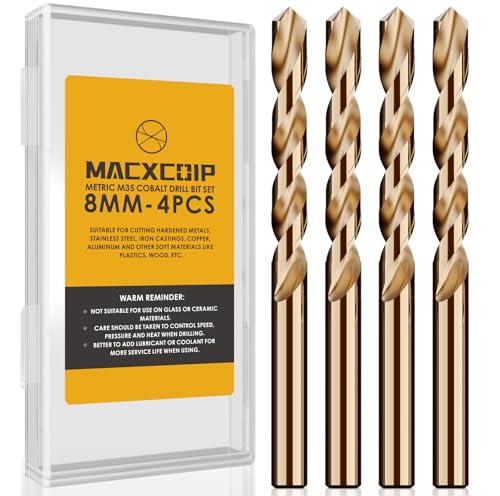 Metric 4Pcs 8mm M35 Cobalt Drill Bit Set - size: 8 mm (4 pcs)