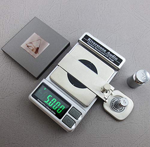 Precision Record Level Digital Turntable Stylus Force Scale Gauge for Tonearm Phono Cartridge VTF, 0.005g Resolution (Silver) - color: silver