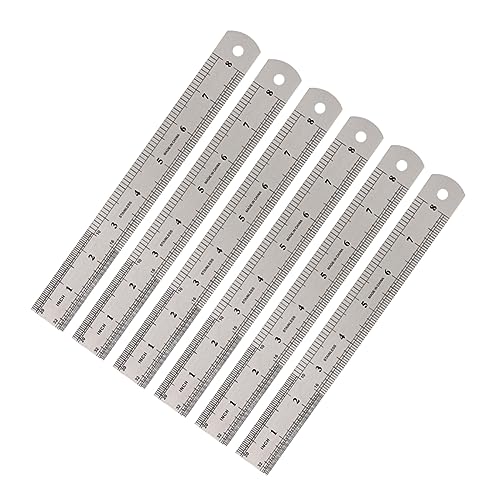 Metal Ruler Set - 8 Inch (20 cm) Stainless Steel Rulers - Flexible & Rigid, Precise Markings, Straight Edge, Multi-Use