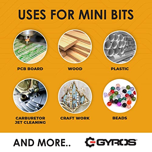 GYROS 12 PCS #50 Micro Drill Bit Set – Small Drill Bits for Jewelry, Plastic, Resin, & Soft Metal – High-Speed Steel Wire Gauge Mini Twist Drill Bit Set for Pin Vise Hand Drill & Rotary Tool - size: #50 (.0700”/1.778MM)