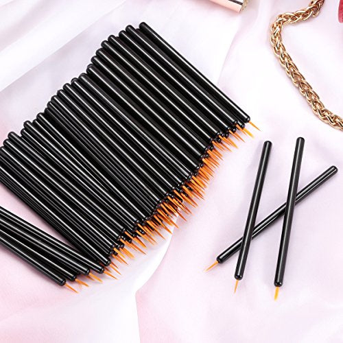 KINGMAS 100 Pack Eyeliner Brush, Disposable Point Eye liner Applicator