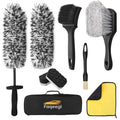 9PCS Wheel Detailing Cleaning Kit Metal-Free Scratch-Free Rim Brush - color: 9