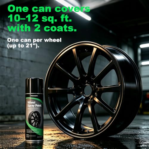 NADAMOO Black Spray Paint for Wheels, Semi-Gloss - color: Matte Black, size: 13 Ounce (Pack of 4)