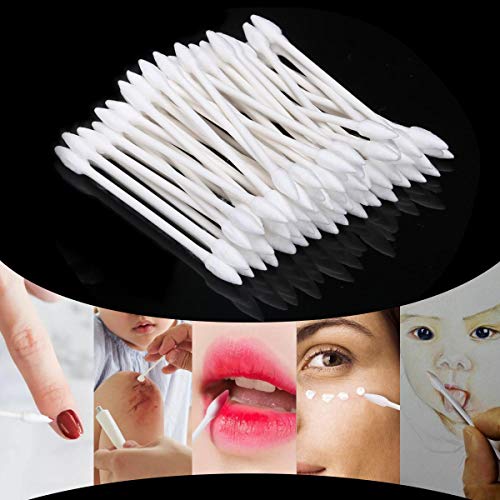 800 Count Precision Tips Cotton Swabs 3" Double Pointed Tip Ear Swabs with Paper Sticks Cotton Buds Cotton Tipped Applicators - size: 800 Count (Pack of 1)
