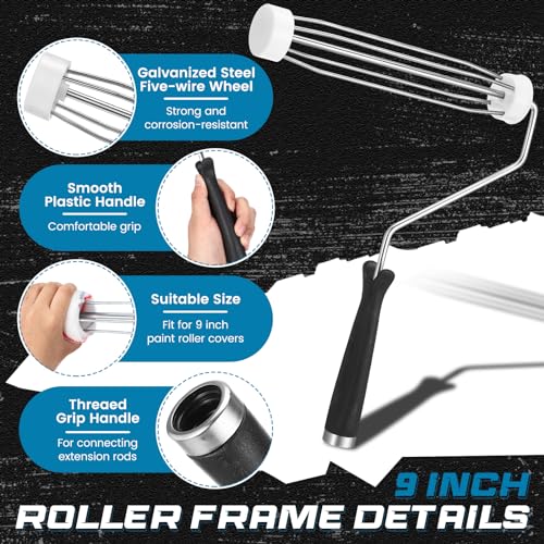 Geelin 50 Pcs 9 Inch Paint Tray Liner Paint Roller Tray with Handle - size: 9 Inch