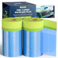 Pre-taped Automotive Masking Film for Painting - 22" x 66', 2 Rolls - size: 2 Rolls of 22" x 66'