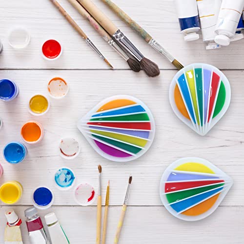 Split Cup for Paint Pouring Fluid Art Silicone Split Cup Resin Pouring Painting Tools DIY Making Drawing Accessories Reusable Split Cup with Dividers (6 Channels) - color: 6 Channels