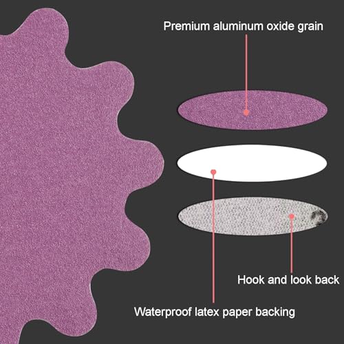 MAXMAN 2"Sanding Discs, 150 Grit Flex Edge Sandpaper, for Drill/Bowl Sander - style: 150 Grit