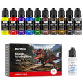 Nicpro 10 Colors Acrylic Model Wash Paint Set, 20ml Ready to Use Washes - style: Wash Color