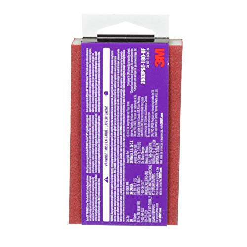3M 2503PGP-180-UF Pro Grade Precision 180-Grit Ultra Flexible Block Sanding Sponge, 4.5" x 2.5" x 1" - style: 180-Grit