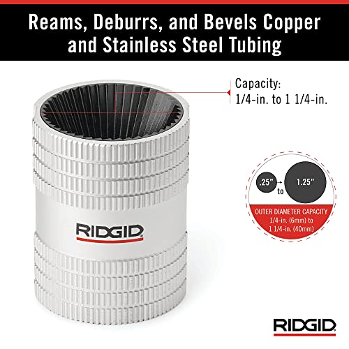 RIDGID Copper and Stainless Steel Tubing Tools Bundle with Reamer and Cutter - size: 1/4" to 1-1/4", style: Reamer + Cutter