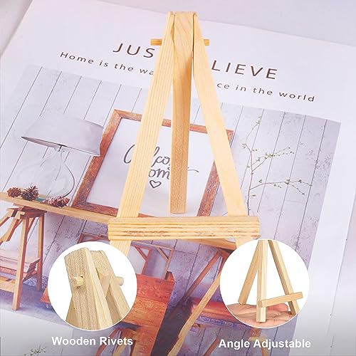 40Pcs Wood Easel Stands Small Triangles Tabletop Display Easel