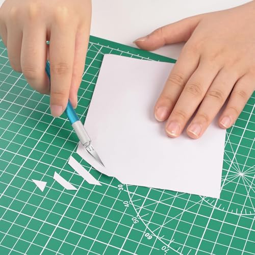 DIYSELF 22 Pack Exacto Knife Set and Cutting Mat 6in×8in