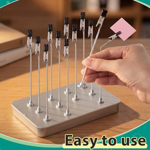 Nuanchu 2 Pcs Painting Stand with 24 Alligator Clips 15 Brushes, Silvery - color: Silvery