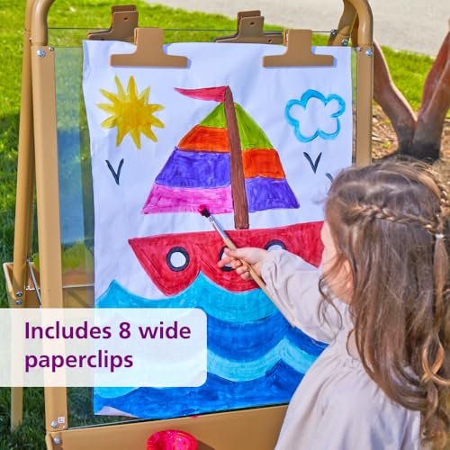 Colorations 4-Way Indoor/Outdoor Acrylic Panel Easel - style: 4-Station, Tan