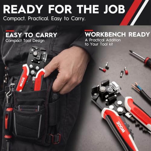 WG-014 3-in-1 Self-Adjusting Wire Stripper, Cutter and Crimper, 10-24 AWG