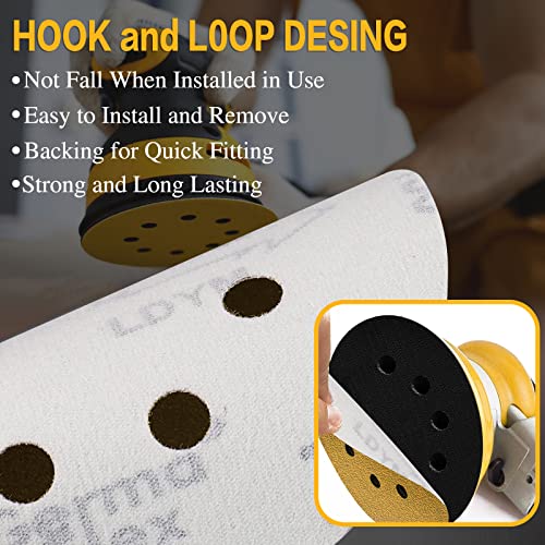 100PCS 5 Inch Sanding Discs 320 Grit Random Orbit Sander Sandpaper - style: Advanced Aluminum Oxide
