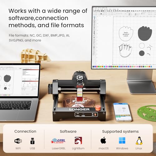 Longer Ray5 Laser Engraver, 2500mW Portable Engraver Machine, 140×130mm - size: 140x130mm