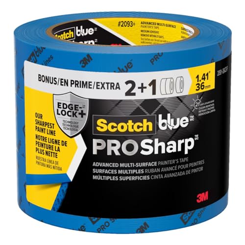 ScotchBlue PROSharp Painter's Tape 1.5 Inch Wide, 3 Rolls - style: 3 Rolls