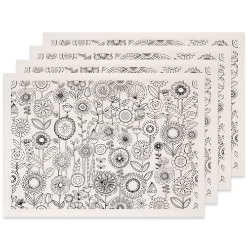 SUPERDANT 4PCS Flower Underglaze Paper Transfer for Pottery Sunflower Plant - style: Abstract Flowers