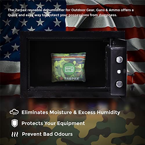 Zarpax Gun Safe Dehumidifier Camouflage Rechargeable Desiccant - 4 Pack - style: Four Pack