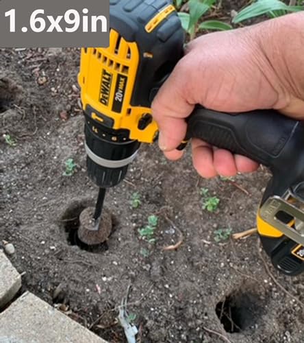 TCBWFY Garden Auger Drill Bit for Planting,Spiral Hole Drill Earth Post Umbrella Bulb Planter Auger for 3/8" Hex Drive 1.6"x9",1.6"x16.5",3.5"x16",4"x12",2"x32" - size: 1.6"x9",1.6"x16.5",4"x12",3"x16.5",2"x32"