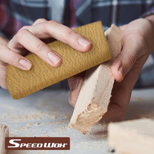 SPEEDWOX 1/4 Sheet Sandpaper Sheets 25PCS Premium Sand Paper 180 Grit Sanding Sheets 5.5" x 4.5" Sandpaper for Wood Metal Automotive Furniture Woodworking Clip-On, Hand Sanding Blocks - style: 180 Grits