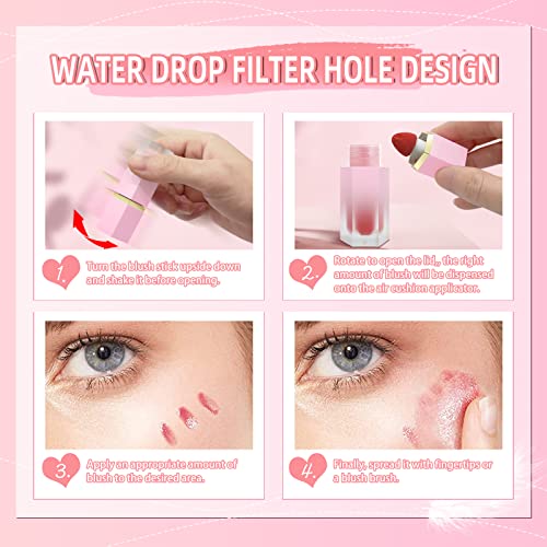 Liquid Blush for Cheeks, Blush Tint Makeup | #04 EBULLIENT-Cool Pink - color: #04 EBULLIENT-Cool Pink