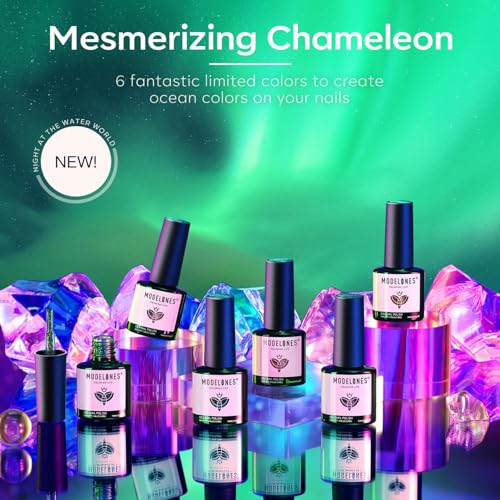 modelones Chameleon Gel Nail Polish Set - 6 Colors Aurora Gel Polish Kit - color: A A2-Aurora Chameleon