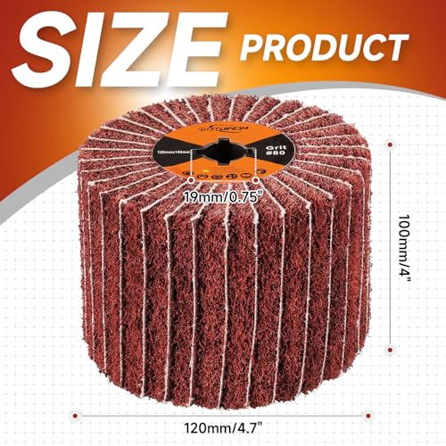 Surface Conditioning Tool 80 Grit Abrasive Drawing Polishing Drum - style: 80 grit with sandpaper