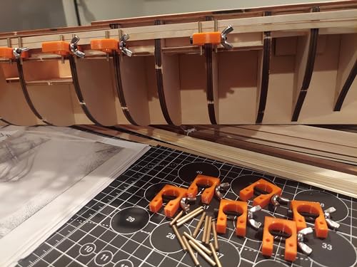 Hull Clamp Set For Model Ship Building (Orange) - color: Orange