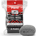 PAMI #1 Medium Coarse Steel Wool Pads,Non-Scratch Dish Scrubber,8-Pack - style: #1 - Medium