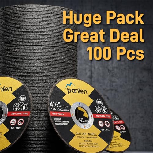 Cut Off Wheels, 4 1/2 Inch, 100 Pack - size: 4.5"x.040"x7/8"