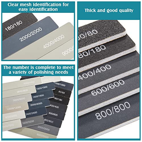 Maxdot 120 Pcs Sanding Sticks, Polishing and Twigs Set, Water Drop - style: Water Drop