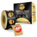 Dura-Gold Gold PSA Longboard Sandpaper, 60 Grit, 20 Yard Roll, 2-3/4" Wide - size: 60-Grit