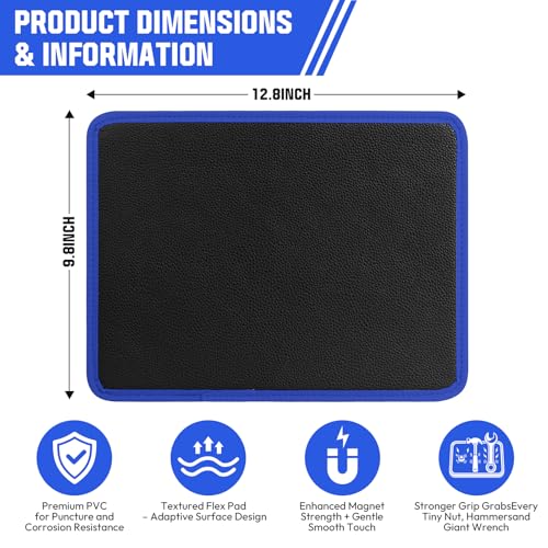 Magnetic Tool Mat,40 lbs flexible Magnetic Parts Holder for Tools - color: blue, size: 1PC Magnetic Tool Mat