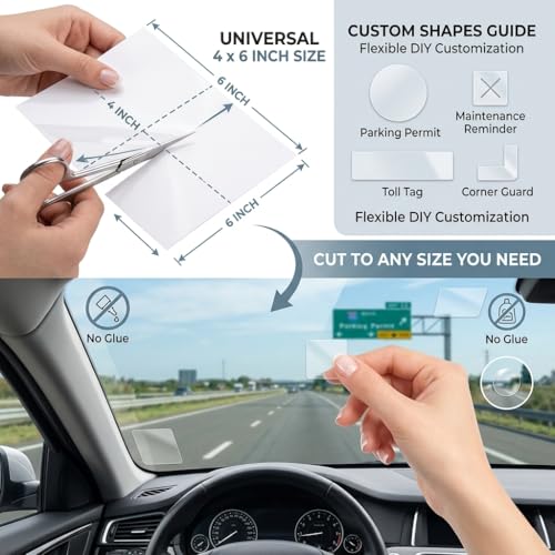 JDDRY Car Windshield Sticker,Windshield Applicator,Clear,5PCS