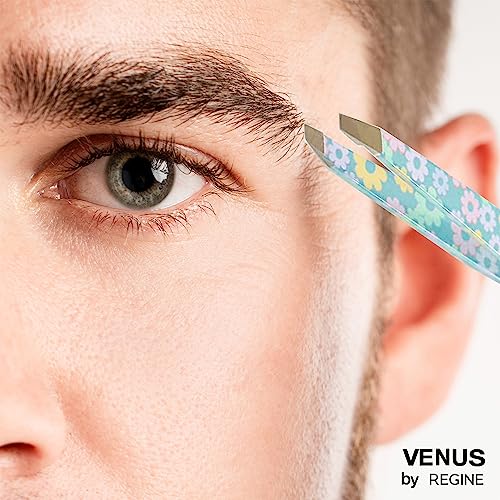 Venus by Regine Handmade Slant Tweezers for Eyebrows - color: Small Flower