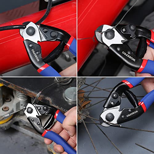 WORKPRO Cable Cutter, 7-1/2 Inch Heavy Duty Wire Rope Cutter