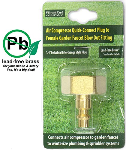 Sprinkler Winterize Blow Out Adapter, Lead-Free Brass - size: 3/4 inches