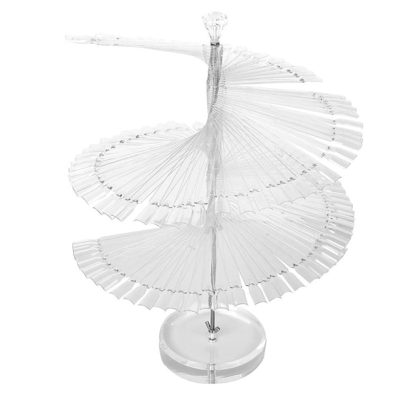 Beaupretty Nail Display Stand, 120 Clear Sample Sticks, Spiral Color Chart