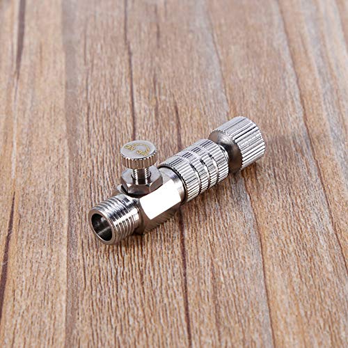 Airbrush Fitting Quick Release Disconnect Coupler Connection Fitting Adapter with Airbrush Airflow Adjustment Control Valve 1/8 inch
