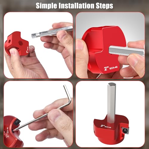 8-Piece Plastic Pipe Reamer Kit with Storage Case for 1/2" Drill