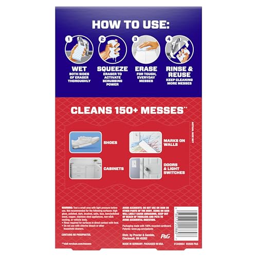 Mr. Clean Magic Eraser Sponge, All Purpose Cleaner, Cleaning_Scrubber, Wall, Sneaker,Kitchen,Bathroom,Shower Cleaner,Cleaning Supplies,Melamine Sponge,Cleaning Pads,Extra Durable, 9 Count (Pack of 2) - size: 9 Count (Pack of 2), style: Upgraded Version