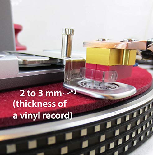 Precision Record Level Digital Turntable Stylus Force Scale Gauge for Tonearm Phono Cartridge VTF, 0.005g Resolution (Silver) - color: silver