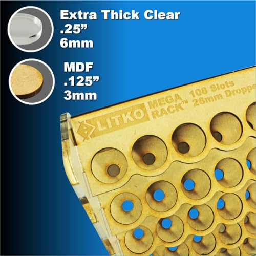 LITKO Paint Rack Storage Organizer | 108 Holes | 18mL Dropper Bottles - size: 108 Holes