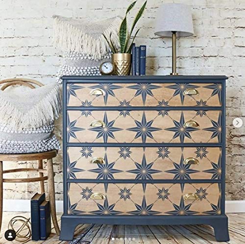 Cutting Edge Stencils Star Tile Stencil - Large Floor Stencils for Painting - Reusable Mylar Floor & Wall Paint Stencil - DIY Home Makeover Decor (Medium 8x8) - size: Medium (8"x8")