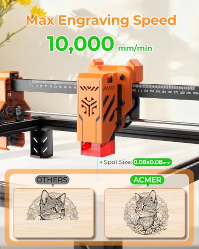 ACMER S2 Laser Engraver Machine, 4000mW Laser Cutter Engraving Machine - color: Pack-003
