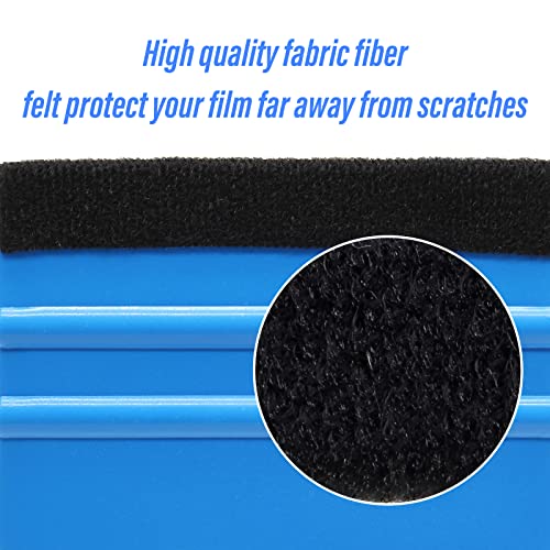 Bonsicoky 4Pcs Plastic Felt Edge Squeegee Tool, 4 Inch, 2 Blue & 2 Red - color: 2pcs Blue+2pcs Red