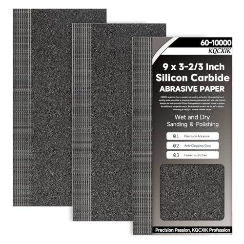 Premium 30-Sheet 60 Grit Wet Dry Sandpaper, 9 x 3-2/3 Inch - color: 60Grit, size: 9x3.6inch